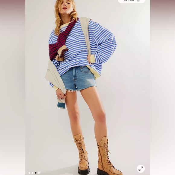 NWOT  We The Free Classic Oversized Striped Crewneck Sweatshirt in Size: varies - Picture 1 of 6